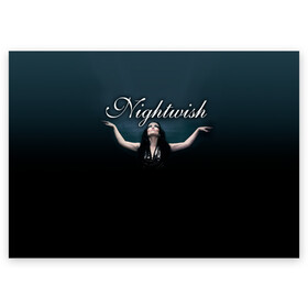 Поздравительная открытка с принтом Nightwish with Tarja в Новосибирске, 100% бумага | плотность бумаги 280 г/м2, матовая, на обратной стороне линовка и место для марки
 | Тематика изображения на принте: nightwish | tarja | tarja turanen | turunen | найтвиш | тарья | тарья турунен | турунен