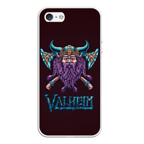 Чехол для iPhone 5/5S матовый с принтом Valheim Viking в Новосибирске, Силикон | Область печати: задняя сторона чехла, без боковых панелей | fantasy | mmo | valheim | valve | валхейм | вальхейм | викинги | выживалка | игра | королевская битва | ммо | ролевая игра | фэнтази