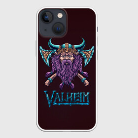 Чехол для iPhone 13 mini с принтом Valheim Viking в Новосибирске,  |  | fantasy | mmo | valheim | valve | валхейм | вальхейм | викинги | выживалка | игра | королевская битва | ммо | ролевая игра | фэнтази