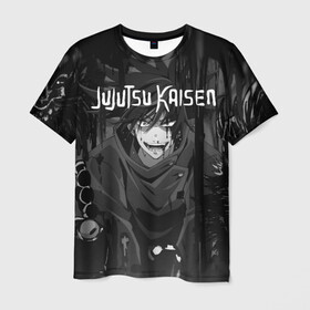 Мужская футболка 3D с принтом Магическая Битва | Jujutsu Kaisen  в Новосибирске, 100% полиэфир | прямой крой, круглый вырез горловины, длина до линии бедер | anime | jujutsu kaisen | manga | sorcery fight | аниме | годжо сатору | итадори юдзи | магическая битва | манга