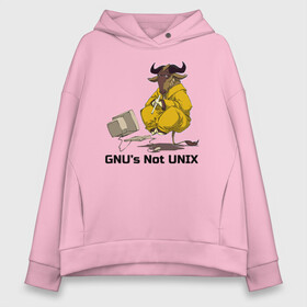 Женское худи Oversize хлопок с принтом GNU’s Not UNIX в Новосибирске, френч-терри — 70% хлопок, 30% полиэстер. Мягкий теплый начес внутри —100% хлопок | боковые карманы, эластичные манжеты и нижняя кромка, капюшон на магнитной кнопке | gnu | linux | not unix | programming | гну | линукс | программист | сисадмин | системный администратор