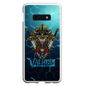 Чехол для Samsung S10E с принтом Valheim Neon Samurai в Новосибирске, Силикон | Область печати: задняя сторона чехла, без боковых панелей | Тематика изображения на принте: fantasy | mmo | valheim | valve | валхейм | вальхейм | викинги | выживалка | игра | королевская битва | ммо | ролевая игра | фэнтази