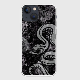 Чехол для iPhone 13 mini с принтом COBRA RAGE в Новосибирске,  |  | животные | злой | змея | кобра | текстура | ярость