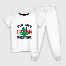 Детская пижама хлопок с принтом NYC Raphael в Новосибирске, 100% хлопок |  брюки и футболка прямого кроя, без карманов, на брюках мягкая резинка на поясе и по низу штанин
 | Тематика изображения на принте: donatello | leonardo | michelangelo | ninja | pizza | raphael | turtles | донателло | животные | карате | комикс | комиксы | леонардо | микеланджело | мультфильм | мутант | мутанты | ниндзя | пицца | рафаэль | сплинтер | супергерой