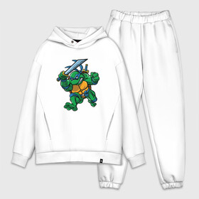 Мужской костюм хлопок OVERSIZE с принтом Леонардо в Новосибирске,  |  | donatello | leonardo | michelangelo | ninja | pizza | raphael | turtles | донателло | животные | карате | комикс | комиксы | леонардо | микеланджело | мультфильм | мутант | мутанты | ниндзя | пицца | рафаэль | сплинтер | супергерой