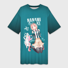 Платье-футболка 3D с принтом Чиаки Нанами (Danganronpa 2) в Новосибирске,  |  | anime | chiaki nanami | danganronpa | danganronpa 2 | аниме | манга | чиаки нанами