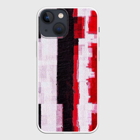 Чехол для iPhone 13 mini с принтом BLACKRED в Новосибирске,  |  | abstract | абстракция | молодежное | полосатое | черно красное