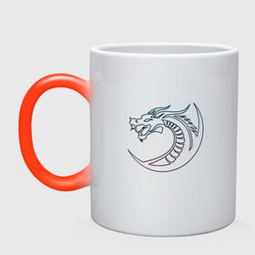 Кружка хамелеон с принтом Скандинавский символ дракона в Новосибирске, керамика | меняет цвет при нагревании, емкость 330 мл | amulet | draco | dragon | nord | symbol | talisman | viking | амулет | великий змей | викинги | драго | нидхёгг | норд | оберег | скандинавия | талисман | фафнир | хвергельмир | хранитель мудрости