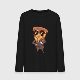 Мужской лонгслив хлопок с принтом Пепперони пицца в костюме в Новосибирске, 100% хлопок |  | art | boss | cheese pizza | cool | funny | mushroom | pepperoni | pizza | pizza lover | retro | агент | арт | в очках | грибы | иллюстрация | люблю пиццу | пицца без ананасов | пицца с ананасами | прикол | ретро | рисунок пиццы | спецагент
