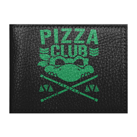 Обложка для студенческого билета с принтом Pizza Club в Новосибирске, натуральная кожа | Размер: 11*8 см; Печать на всей внешней стороне | donatello | leonardo | michelangelo | ninja | pizza | raphael | turtles | донателло | животные | карате | комикс | комиксы | леонардо | микеланджело | мультфильм | мутант | мутанты | ниндзя | пицца | рафаэль | сплинтер | супергерой