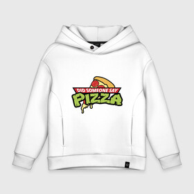 Детское худи Oversize хлопок с принтом Say Pizza в Новосибирске, френч-терри — 70% хлопок, 30% полиэстер. Мягкий теплый начес внутри —100% хлопок | боковые карманы, эластичные манжеты и нижняя кромка, капюшон на магнитной кнопке | Тематика изображения на принте: donatello | leonardo | michelangelo | ninja | pizza | raphael | turtles | донателло | животные | карате | комикс | комиксы | леонардо | микеланджело | мультфильм | мутант | мутанты | ниндзя | пицца | рафаэль | сплинтер | супергерой