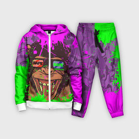 Детский костюм 3D с принтом 3D Neon Monkey в Новосибирске,  |  | 3d очки | bapy | brand | chimp | cool paint | fashion | hype beast | japan | neon | paint | trend | анаглиф | байп | байпи | брызги красок | бэйп | бэйпи | камуфляж | купающаяся обезьяна | мода | неон | тренд | хайп бист | хайповый бренд | ш