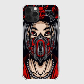 Чехол для iPhone 12 Pro Max с принтом Японская девушка стимпанк в Новосибирске, Силикон |  | аниме | девушка | демон | маска | розы | стимпанк