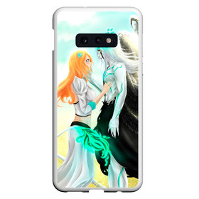 Чехол для Samsung S10E с принтом Bleach Grimmjow and Orihime в Новосибирске, Силикон | Область печати: задняя сторона чехла, без боковых панелей | bleach brave souls bleach anime art гриммджоу и орихиме  grimmjow and orihime