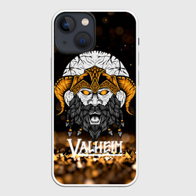 Чехол для iPhone 13 mini с принтом Valheim Viking Gold в Новосибирске,  |  | fantasy | mmo | valheim | valve | валхейм | вальхейм | викинги | выживалка | игра | королевская битва | ммо | ролевая игра | фэнтази