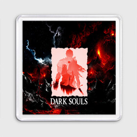 Магнит 55*55 с принтом DARKSOULS GAME в Новосибирске, Пластик | Размер: 65*65 мм; Размер печати: 55*55 мм | dark souls | darksouls | tegunvte | темные души