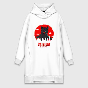 Платье-худи хлопок с принтом КОТЗИЛЛА CATZILLA в Новосибирске,  |  | cat | cats | catzila | catzilla | godzila | godzilla | годзила | годзилла | кот | котзила | котик | кошка | кэтзилла | мимими | прикол | прикольная