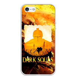 Чехол для iPhone 5/5S матовый с принтом DARKSOULS | SKULL&MAGIC в Новосибирске, Силикон | Область печати: задняя сторона чехла, без боковых панелей | dark souls | darksouls | tegunvte | темные души