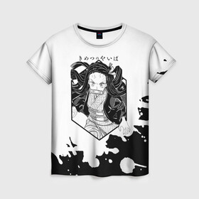 Женская футболка 3D с принтом Nezuko Kamado Kimetsu no Yaiba в Новосибирске, 100% полиэфир ( синтетическое хлопкоподобное полотно) | прямой крой, круглый вырез горловины, длина до линии бедер | demon slayer | kamado | kimetsu no yaiba | nezuko | tanjiro | аниме | гию томиока | зеницу агацума | иноске хашибира | камадо | клинок | корзинная девочка | манга | музан кибуцуджи | незуко | рассекающий демонов | танджиро