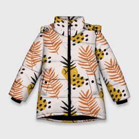 Зимняя куртка для девочек 3D с принтом Абстрактные ветви - узор в Новосибирске, ткань верха — 100% полиэстер; подклад — 100% полиэстер, утеплитель — 100% полиэстер. | длина ниже бедра, удлиненная спинка, воротник стойка и отстегивающийся капюшон. Есть боковые карманы с листочкой на кнопках, утяжки по низу изделия и внутренний карман на молнии. 

Предусмотрены светоотражающий принт на спинке, радужный светоотражающий элемент на пуллере молнии и на резинке для утяжки. | abstract | art | concept | creative corner | drawing | modern | pattern | tropical | tropics | абстракционизм | арт | искусство | картина | креатив | модерн | паттерн | рисунок | тропики