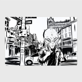 Магнитный плакат 3Х2 с принтом Портрет пришельца в Нью Йорке в Новосибирске, Полимерный материал с магнитным слоем | 6 деталей размером 9*9 см | alien | art | hipster | illustration | landscape | new york | ufo | арт | иллюстрация | инопланетянин | картина | нло | нью йорк | пейзаж | пешеходный переход | пришелец | рисунок | рисунок карандашом | светофор | указатель