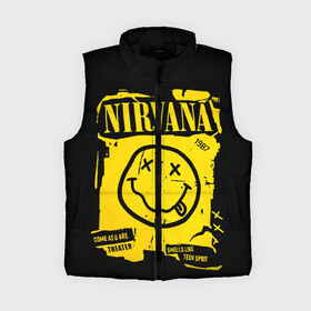 Женский жилет утепленный 3D с принтом Nirvana 1987 в Новосибирске,  |  | album | curt | kobain | logo | music | nevermind | nirvana | rock | smells like | smile | teen spirit | альбом | гитара | курт кобейн | логотип | музыка | невермайнд | нирвана | рок | смайл | стикер