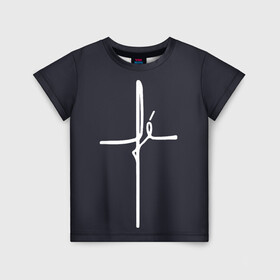 Детская футболка 3D с принтом Cross в Новосибирске, 100% гипоаллергенный полиэфир | прямой крой, круглый вырез горловины, длина до линии бедер, чуть спущенное плечо, ткань немного тянется | jesus | армянский крест | вера | вероисповедание | иисус | крест | пасха | религия | христианство