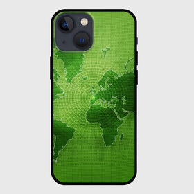 Чехол для iPhone 13 mini с принтом Карта мира в Новосибирске,  |  | глобус | земля | карта | карта мира | континенты | материки | мир | планета | цифры