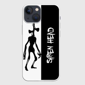 Чехол для iPhone 13 mini с принтом Сиреноголовый Siren Head в Новосибирске,  |  | horror | monster | siren head | sirenhead | skull | злой | зомби | кости | мертвец | монстр | мультик | персонажи | силуэт | сиреноголовый | скелет | страшилки | тени | ужастики | фильмы | хоррор | черно белый | чудовище