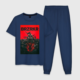 Мужская пижама хлопок с принтом BRZRKR Boom в Новосибирске, 100% хлопок | брюки и футболка прямого кроя, без карманов, на брюках мягкая резинка на поясе и по низу штанин
 | boom | brzrkr | comix | netflix | киану ривз | комикс