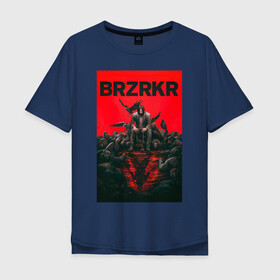 Мужская футболка хлопок Oversize с принтом BRZRKR Boom в Новосибирске, 100% хлопок | свободный крой, круглый ворот, “спинка” длиннее передней части | Тематика изображения на принте: boom | brzrkr | comix | netflix | киану ривз | комикс