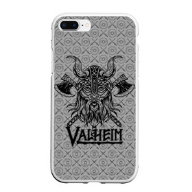 Чехол для iPhone 7Plus/8 Plus матовый с принтом Valheim Viking dark в Новосибирске, Силикон | Область печати: задняя сторона чехла, без боковых панелей | Тематика изображения на принте: fantasy | mmo | valheim | valve | валхейм | вальхейм | викинги | выживалка | игра | королевская битва | ммо | ролевая игра | фэнтази