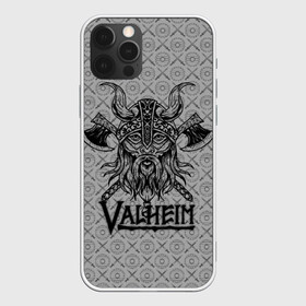 Чехол для iPhone 12 Pro с принтом Valheim Viking dark в Новосибирске, силикон | область печати: задняя сторона чехла, без боковых панелей | fantasy | mmo | valheim | valve | валхейм | вальхейм | викинги | выживалка | игра | королевская битва | ммо | ролевая игра | фэнтази