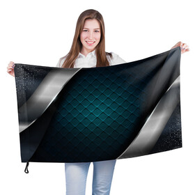 Флаг 3D с принтом 3D luxury metal в Новосибирске, 100% полиэстер | плотность ткани — 95 г/м2, размер — 67 х 109 см. Принт наносится с одной стороны | luxury | versace | vip | абстракция | версаче | вип | паттерн | роскошь | текстуры
