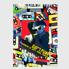 Скетчбук с принтом Daft Punk Records в Новосибирске, 100% бумага
 | 48 листов, плотность листов — 100 г/м2, плотность картонной обложки — 250 г/м2. Листы скреплены сверху удобной пружинной спиралью | Тематика изображения на принте: by craig drake | daft punk | madeinkipish | thomas bangalter | дафт панк | маски | тома и ги мануэль