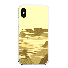 Чехол для iPhone XS Max матовый с принтом Пустыня в Новосибирске, Силикон | Область печати: задняя сторона чехла, без боковых панелей | Тематика изображения на принте: горы | минимализм | природа | пустыня | рисунок | скалы