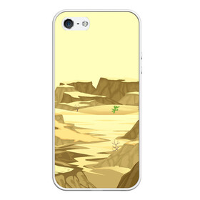 Чехол для iPhone 5/5S матовый с принтом Пустыня в Новосибирске, Силикон | Область печати: задняя сторона чехла, без боковых панелей | Тематика изображения на принте: горы | минимализм | природа | пустыня | рисунок | скалы