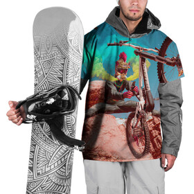 Накидка на куртку 3D с принтом Riders Republic в Новосибирске, 100% полиэстер |  | Тематика изображения на принте: riders republic | велосипед | гонки | игра | человек | экстрим
