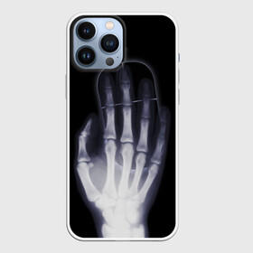 Чехол для iPhone 13 Pro Max с принтом X Ray hand в Новосибирске,  |  | Тематика изображения на принте: hand | mouse | x ray | мышка | рука