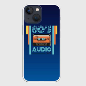 Чехол для iPhone 13 mini с принтом 80s audio tape в Новосибирске,  |  | 80 | 80 е | 80s | диджей | кассета | классика | меломан | музыка | регги | ретро | электронная музыка
