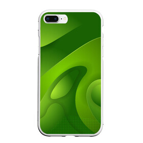 Чехол для iPhone 7Plus/8 Plus матовый с принтом 3d Green abstract в Новосибирске, Силикон | Область печати: задняя сторона чехла, без боковых панелей | luxury | versace | vip | абстракция | версаче | вип | паттерн | роскошь | текстуры