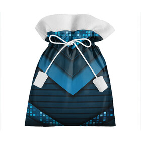 Подарочный 3D мешок с принтом 3D luxury blue abstract в Новосибирске, 100% полиэстер | Размер: 29*39 см | luxury | versace | vip | абстракция | версаче | вип | паттерн | роскошь | текстуры