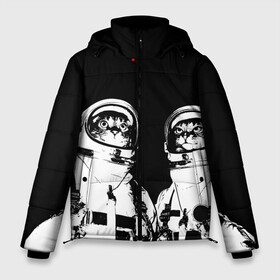 Мужская зимняя куртка 3D с принтом Коты Космонавты в Новосибирске, верх — 100% полиэстер; подкладка — 100% полиэстер; утеплитель — 100% полиэстер | длина ниже бедра, свободный силуэт Оверсайз. Есть воротник-стойка, отстегивающийся капюшон и ветрозащитная планка. 

Боковые карманы с листочкой на кнопках и внутренний карман на молнии. | Тематика изображения на принте: 12 | 1961 | astronaut | cat | gagarin | mars | nasa | space | spacex | sssr | yuri | апрель | астронавт | гагарин | день | земля | космонавт | космонавтика | космос | кот | коты | кошка | лазер | луна | марс | наса | планета | поехали | полё