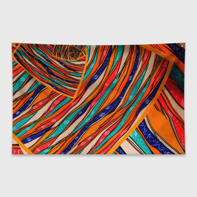 Флаг-баннер с принтом Абстрактное течение в Новосибирске, 100% полиэстер | размер 67 х 109 см, плотность ткани — 95 г/м2; по краям флага есть четыре люверса для крепления | абстрактное течение | абстракция | витраж | колейдоскоп | линии | мозаика | палитра | полосы | радуга | текстуры | узор | цвета