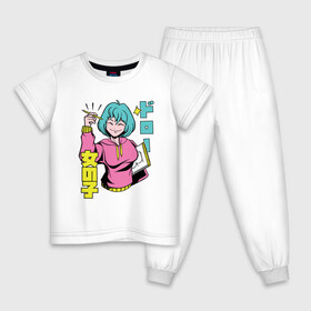 Детская пижама хлопок с принтом Аниме девочка художник в Новосибирске, 100% хлопок |  брюки и футболка прямого кроя, без карманов, на брюках мягкая резинка на поясе и по низу штанин
 | anime | anime merch | artist | artistic | chilled cow | girl | japan | kanji | kawaii | lo fi hip hop | lofi girl | manga | painter | woman | women | автор | аниме мерч | девочка | дизайнер | женщина | кавайи | кандзи | манга | рисунок | япония