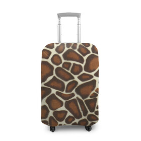 Чехол для чемодана 3D с принтом Жираф в Новосибирске, 86% полиэфир, 14% спандекс | двустороннее нанесение принта, прорези для ручек и колес | giraffe | животное | жираф | пятна | текстура