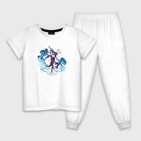 Детская пижама хлопок с принтом Genshin Impact - Rosaria в Новосибирске, 100% хлопок |  брюки и футболка прямого кроя, без карманов, на брюках мягкая резинка на поясе и по низу штанин
 | anime | game | gamer | genshin | genshin impact | genshin rosaria | impact | nun | rosaria | аниме | геншин | геншин импакт | геншин розария | импакт | лёд | ледяная роза | монашка | роза | розалия | розария | шипы
