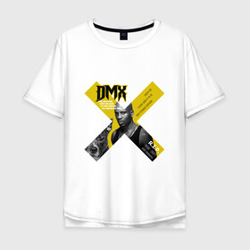 Мужская футболка хлопок Oversize с принтом DMX rest in peace в Новосибирске, 100% хлопок | свободный крой, круглый ворот, “спинка” длиннее передней части | dmx | hip | hip hop | hop | music | rap | бультерьер | бурбуль | дмикс | дог | питбули | питбуль | реп | ротвейлер | рэп | собаки | хип хоп | черно белая фотография