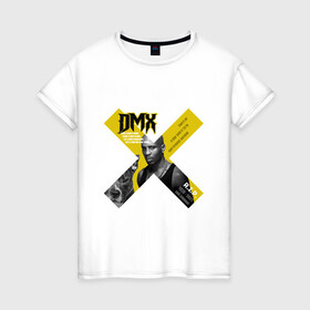 Женская футболка хлопок с принтом DMX rest in peace в Новосибирске, 100% хлопок | прямой крой, круглый вырез горловины, длина до линии бедер, слегка спущенное плечо | dmx | hip | hip hop | hop | music | rap | бультерьер | бурбуль | дмикс | дог | питбули | питбуль | реп | ротвейлер | рэп | собаки | хип хоп | черно белая фотография