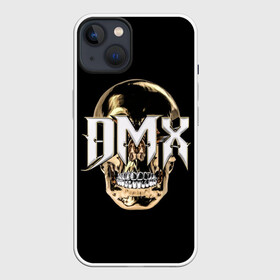 Чехол для iPhone 13 с принтом DMX Skull в Новосибирске,  |  | Тематика изображения на принте: 1970 | 2021 | 50 | cent | coast | cube | dmx | earl | east | gangsta | hardcore | hip | hop | ice | in | legend | music | pace | rap | requiescat | rip | simmons | skull | гангстер | легенда | музыка | рип | рэп | рэпер | симмонс | хип | хоп | че